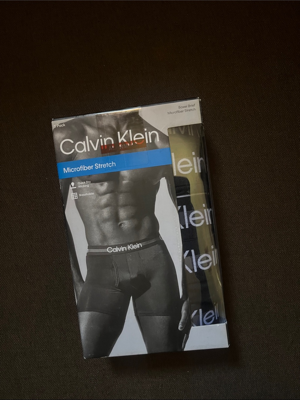 Calvin Klein Boxer Brief 5-Pack in Black & Olive